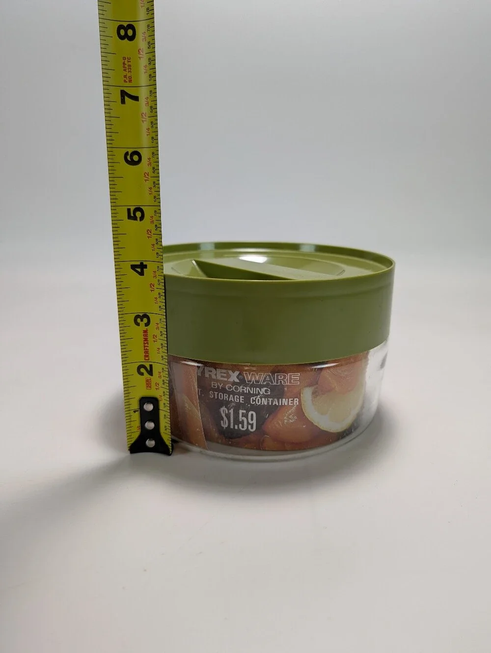 Vintage Pyrex-Ware Store'n See Avocado Green Stackable 32oz Storage Containers